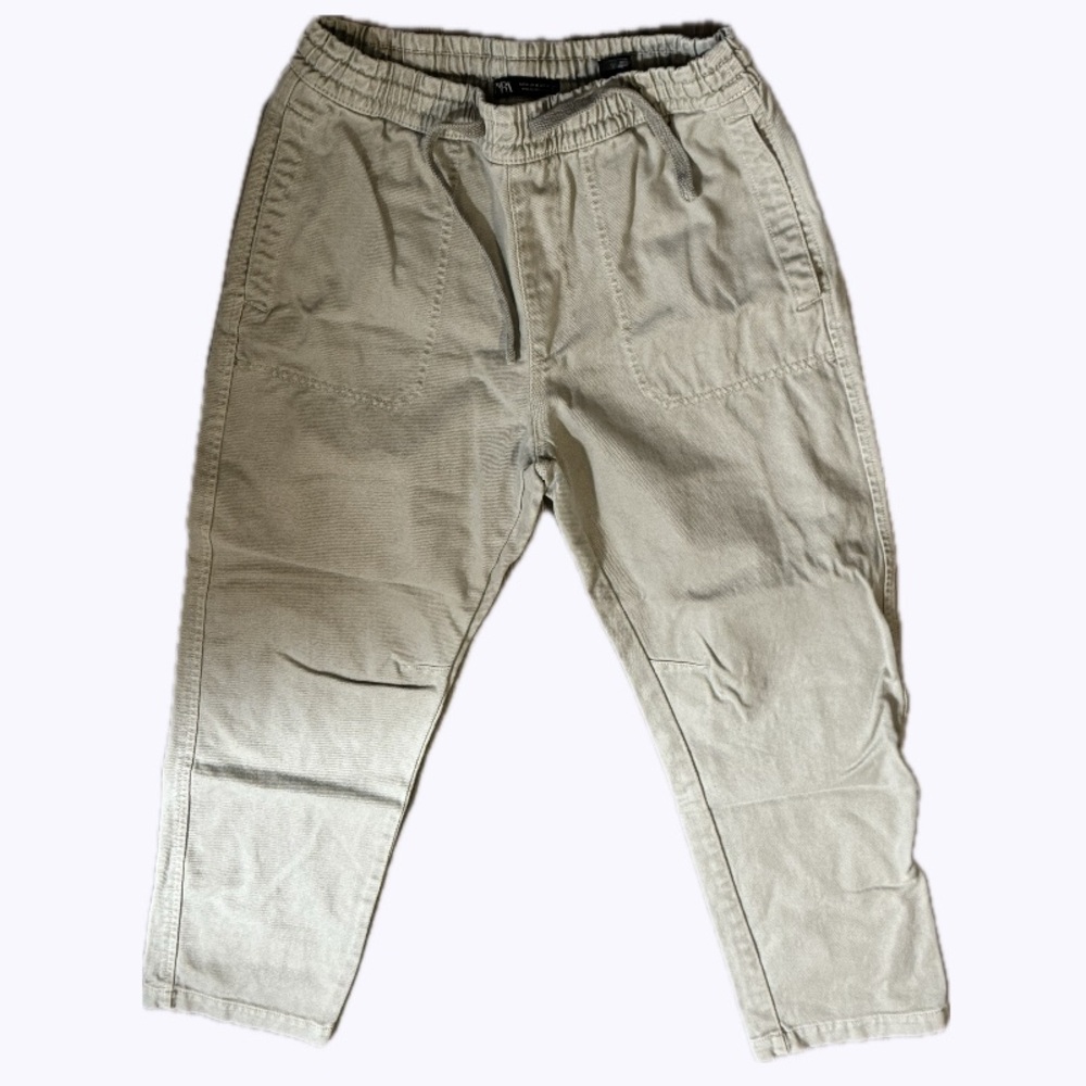 Zara khaki canvas joggers